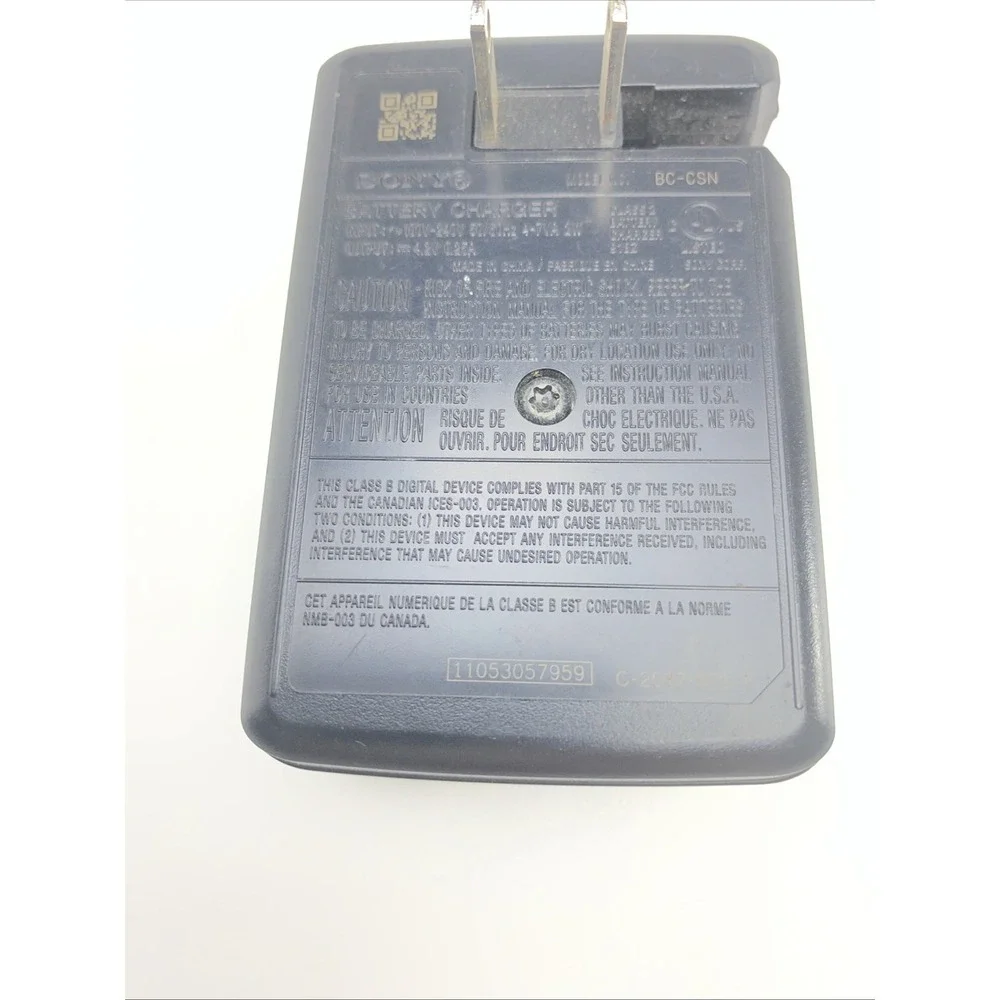 Sony Battery AC Charger Model‎ BC-CSNB Output 4.2V 0.25A
